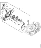 STIHL 1146-195-3500 Feder positie 10 technische tekening