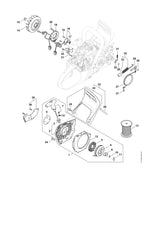 STIHL 1147-080-1800 Lüftergehäuse positie 2 technische tekening