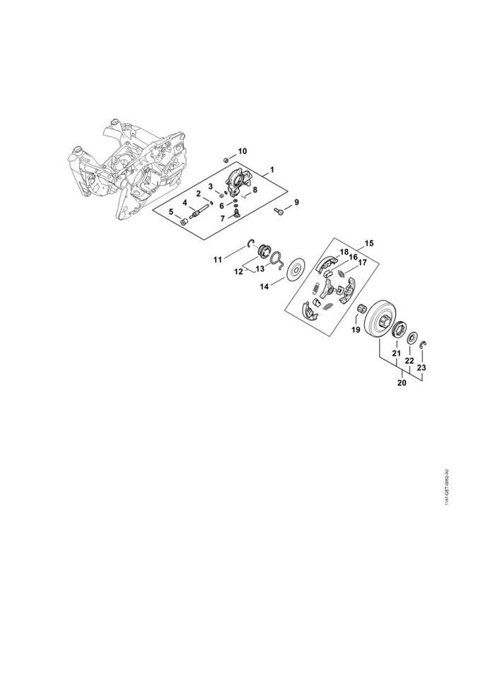 STIHL 1147-640-7110 Schnecke positie 12 technische tekening
