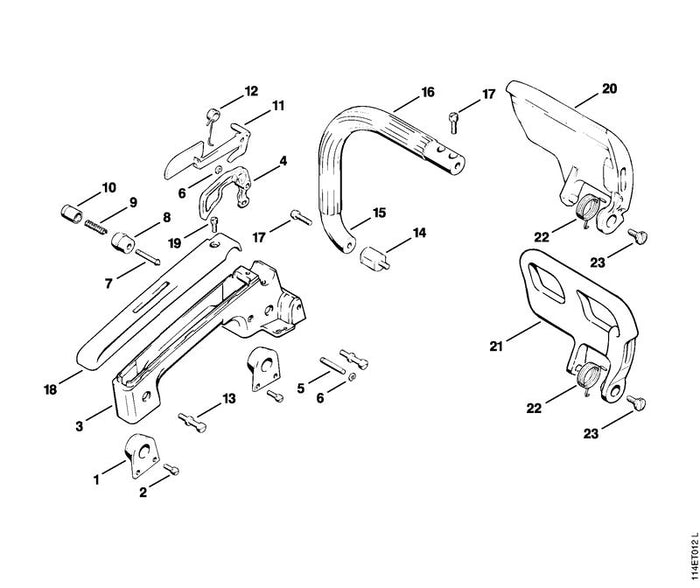 STIHL 0000-997-0607 Druckfeder positie 9 technische tekening