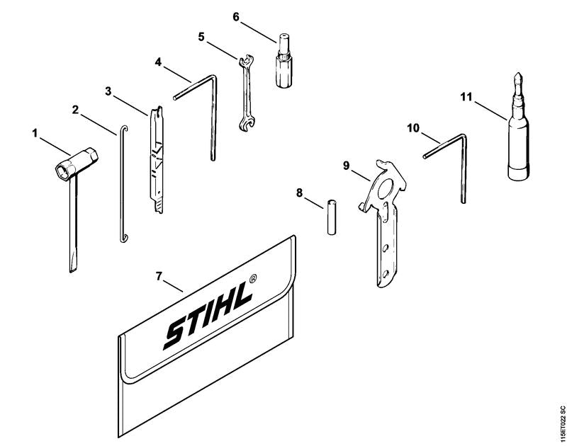 STIHL 0811-270-1100 Schraubendreher 5x110x70 positie 10 technische tekening