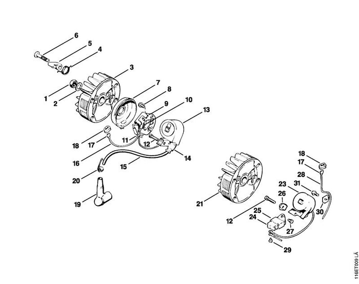 STIHL 1114-405-1900 Halter positie 26 technische tekening