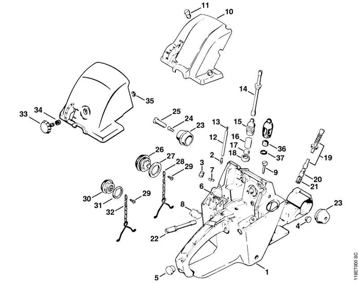 STIHL 0000-992-6302 Dichtring positie 27 technische tekening