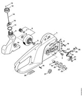 STIHL 1208-640-3600 Öltankverschluss positie 12 technische tekening