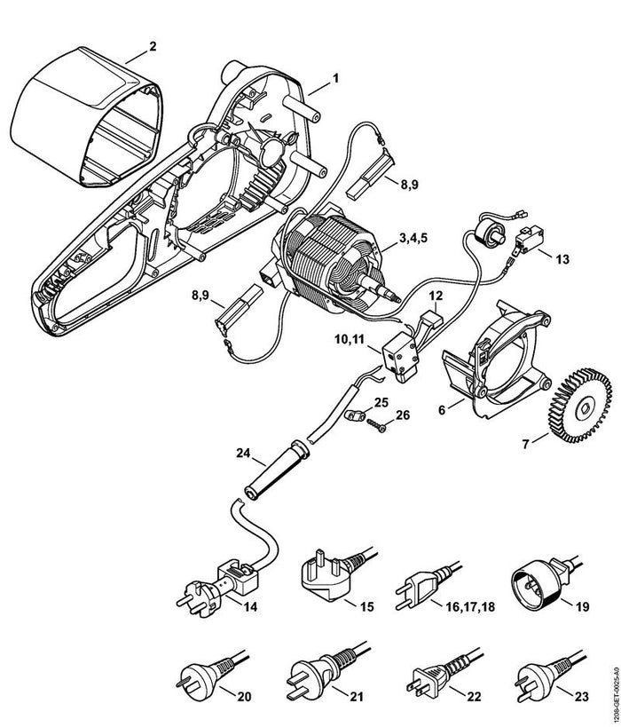 STIHL 1208-084-1802 Luftleitring positie 6 technische tekening
