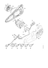 STIHL 1209-435-0300 Schalter positie 6 technische tekening
