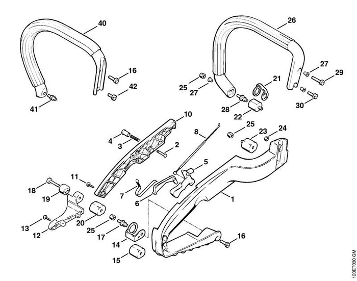 STIHL 1113-182-8901 Bolzen positie 2 technische tekening