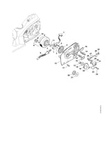 STIHL 1210-640-8400 Lagerplatte positie 12 technische tekening