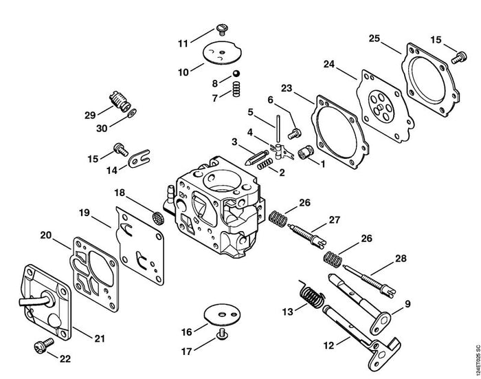 STIHL 1116-129-0900 Dichtung positie 23 technische tekening