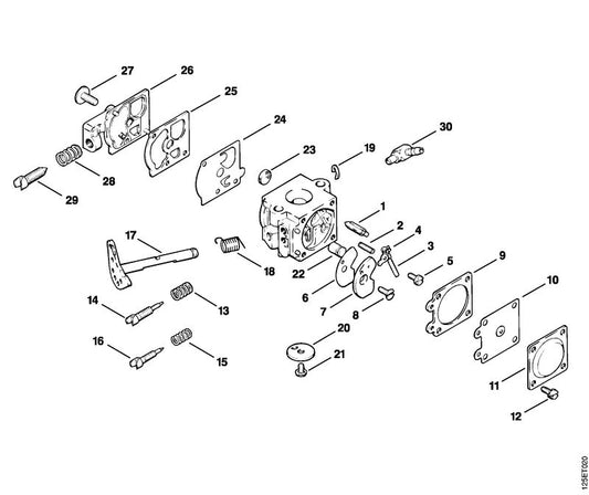 STIHL 1114-129-0900 Dichtung positie 25 technische tekening