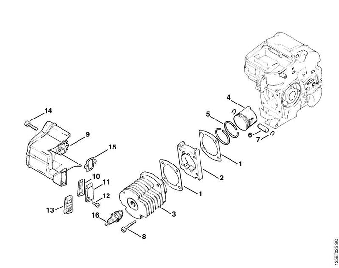 STIHL 9099-374-2770 Blechschraube DIN7971-3,9x13 positie 12 technische tekening