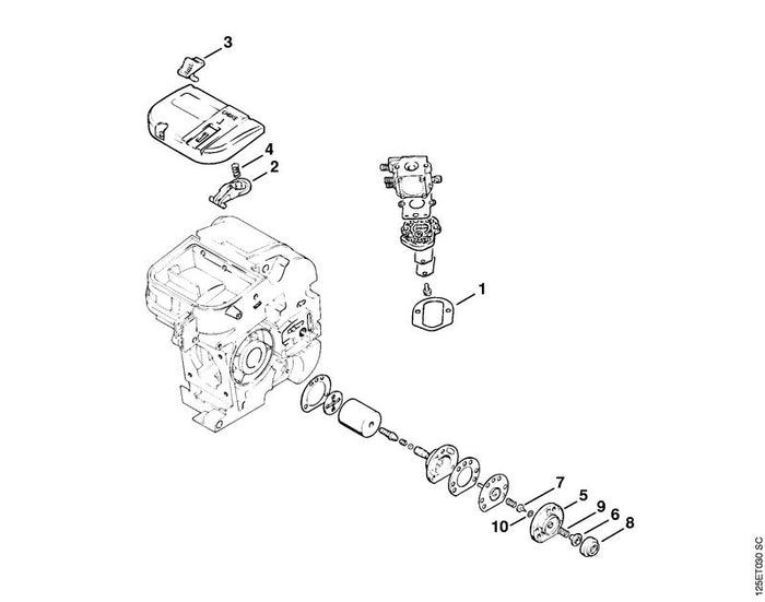 STIHL 0000-997-0715 Druckfeder positie 4 technische tekening