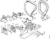 STIHL 1121-120-1610 Luftfilter, Draht positie 12 technische tekening