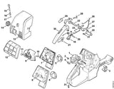 STIHL 1124-123-7500 Tülle positie 3 technische tekening