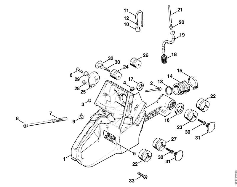 STIHL 1124-790-9905 Ringpuffer positie 26 technische tekening