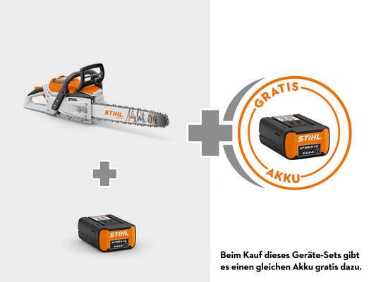 Stihl Akku-Kettensäge MSA 300 C-O Einzelgerät mit 2x Akku AP 500 S - Schienenlänge 40 cm