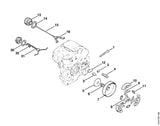 STIHL 9121-319-1830 Stiftschraube DIN835-M8x25-8.8 positie 4 technische tekening
