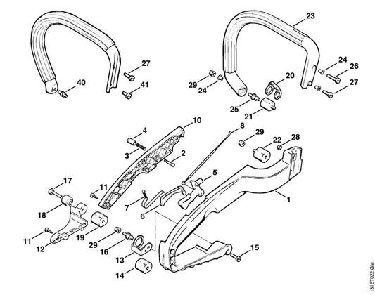 STIHL 1120-791-8400 Ring positie 18 technische tekening