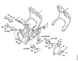 STIHL 1122-790-9103 Handschutz positie 1 technische tekening