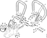 STIHL 1122-790-1752 Griffrohr positie -1 technische tekening