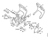 STIHL 1122-791-7300 Stopfen positie 28 technische tekening