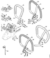 STIHL 1122-790-3611 Rundumgriffrohr positie 21 technische tekening