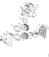 STIHL 1122-080-1607 Haube positie 1 technische tekening