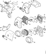 STIHL 1122-120-1621 Luftfilter positie 12 technische tekening