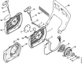 STIHL 1128-080-6500 Achse positie 2 technische tekening