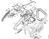 STIHL 1129-791-0601 Griffschale positie 15 technische tekening
