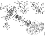 STIHL 1130-400-1300 Zündmodul positie 32 technische tekening