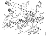 STIHL 1128-182-1700 Schaltschieber positie 11 technische tekening