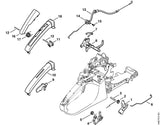STIHL 1125-180-1405 Schalthebel positie 11 technische tekening