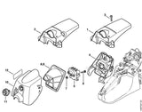 STIHL 1128-122-6601 Bundschraube positie 6 technische tekening