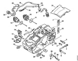 STIHL 1137-351-4001 Isolierplatte positie 14 technische tekening