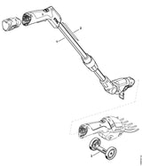 STIHL 4515-710-7100 Teleskopschaft positie 1 technische tekening