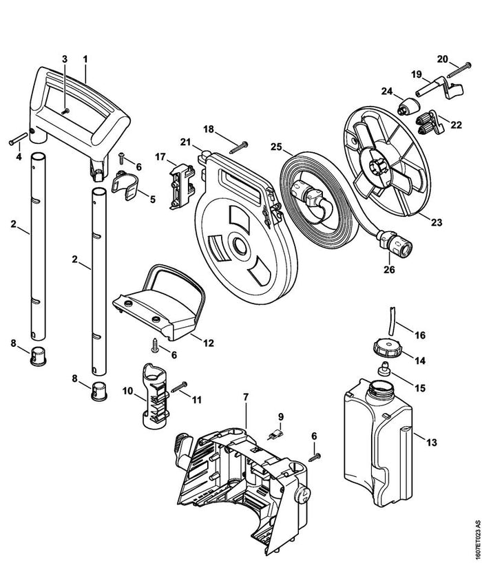 STIHL 9104-006-4320 Schraube P5x80 positie 20 technische tekening