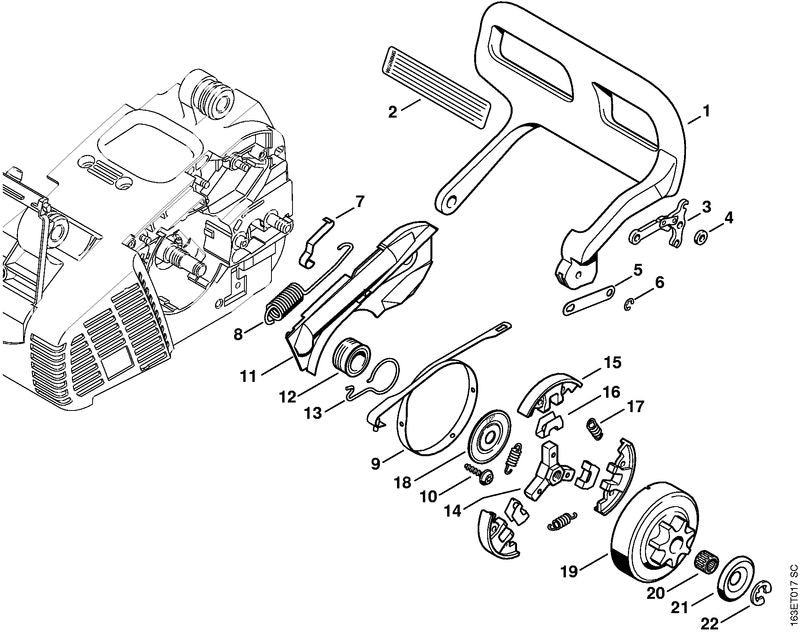 STIHL 0000-967-3724 Hinweisschild positie 2 technische tekening