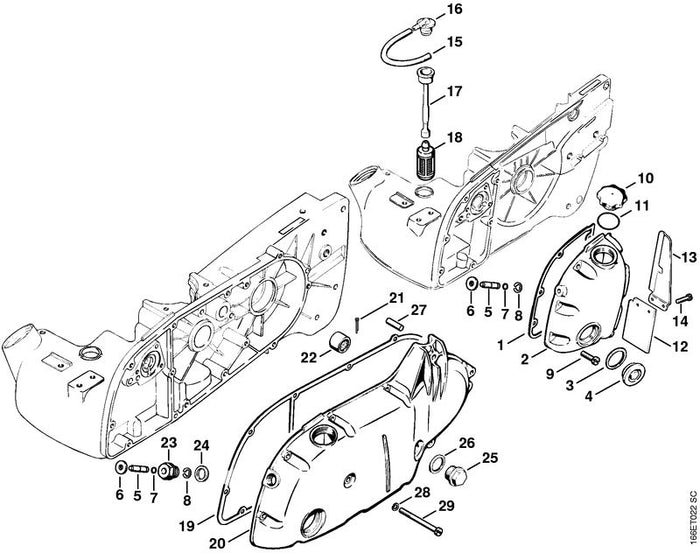 STIHL 1106-007-1004 Satz Druckbolzen positie -1 technische tekening