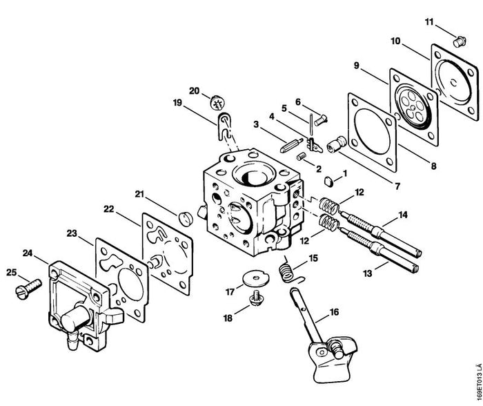 STIHL 1113-121-4700 Regelmembrane positie 9 technische tekening