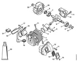 STIHL 1132-141-9000 Gitter positie 14 technische tekening