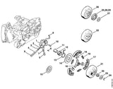 STIHL 1128-640-2000 Kettenrad 3/8" 7Z positie 21 technische tekening