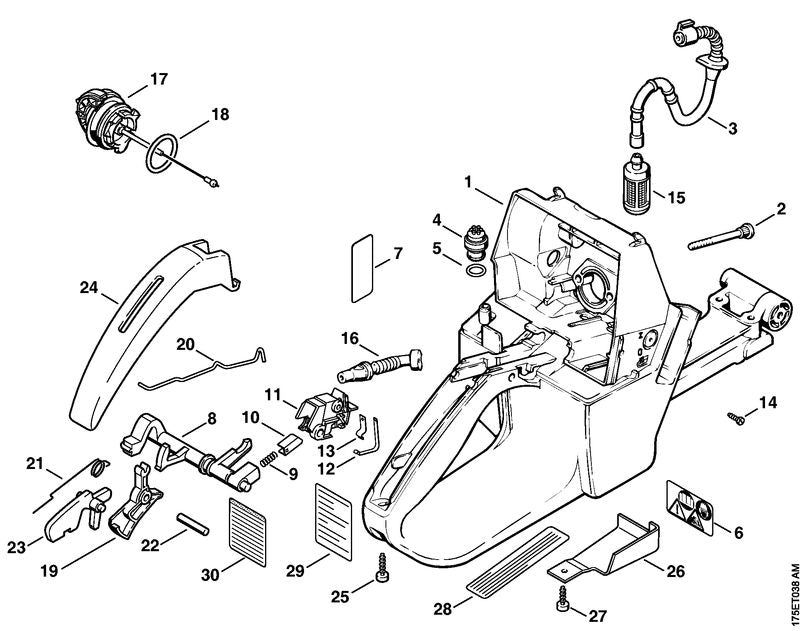 STIHL 1128-122-6606 Bundschraube positie 2 technische tekening