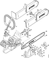 STIHL 1128-120-1604 Luftfilter, Vlies positie 1 technische tekening