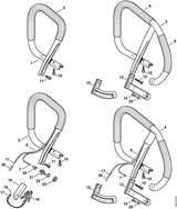 STIHL 1128-790-3616 Rundumgriffrohr positie 3 technische tekening