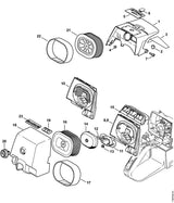 STIHL 1128-967-1513 Typenschild MS 460 positie 5 technische tekening