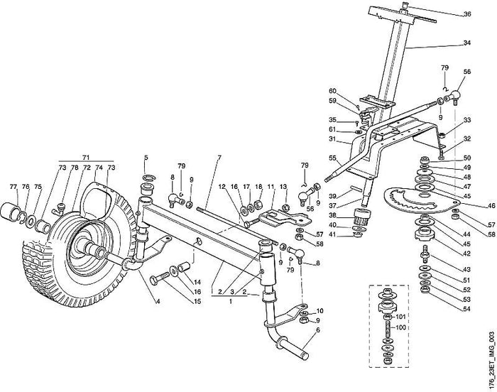 STIHL 9007-319-3080 Sechskantschraube M12x60 positie 15 technische tekening