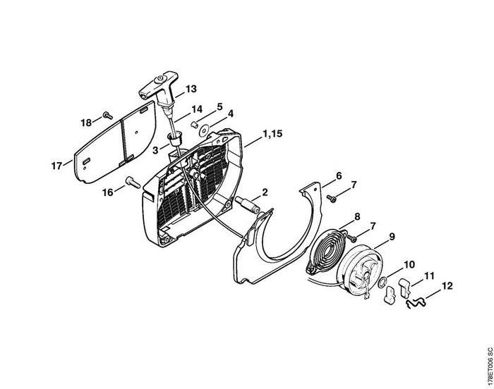STIHL 1119-162-8925 Scheibe Ø 12 mm positie 10 technische tekening