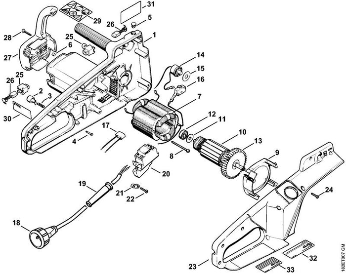 STIHL 1207-435-2000 Bolzen positie 4 technische tekening