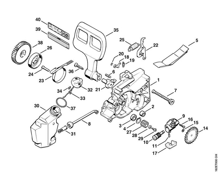 STIHL 1207-431-6400 Isolationsfolie positie 5 technische tekening